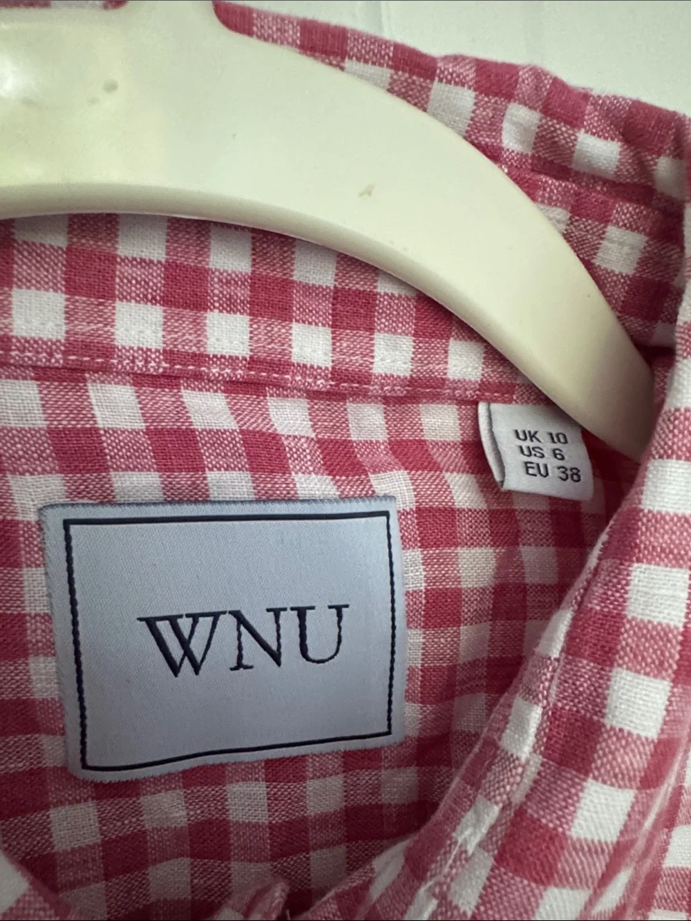 NWT WNU With Nothing Underneath The Classic Linen Red Gingham Size 6 - Picture 2 of 4